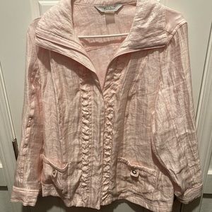 TanJay Pink Shimmer Dress Zip Up  Jacket size 12